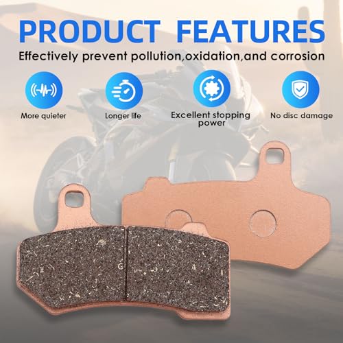 Front and Rear Brake Pads Kit for Harley