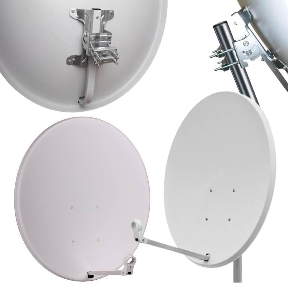 Antena de tiempo satélite CORAB 90 cm, color blanco