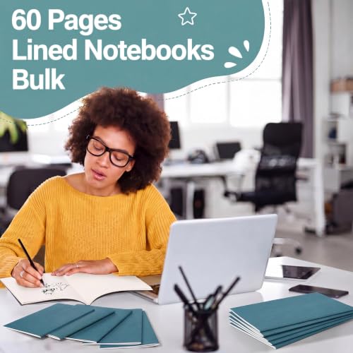 Image of Mimorou 100 Pcs A5 Journals Notebooks Bulk,Dark Green,Lined