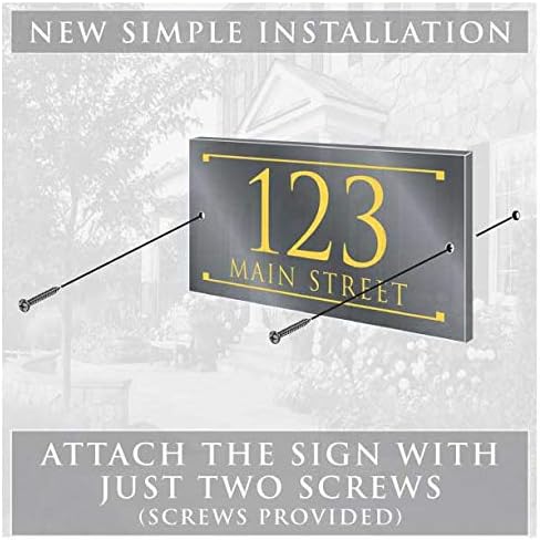 Miniatura 8 de Placa de dirección de piedra con números grabados. Letrero de dirección hecho de piedra sólida y real.