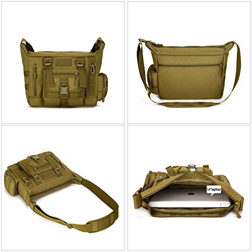 Huntvp Tactical Messenger Bag Shoulder Bag Cross Body Bag Belt Sling Bags Laptop For Working Cycling Hunting Camping #TOP3