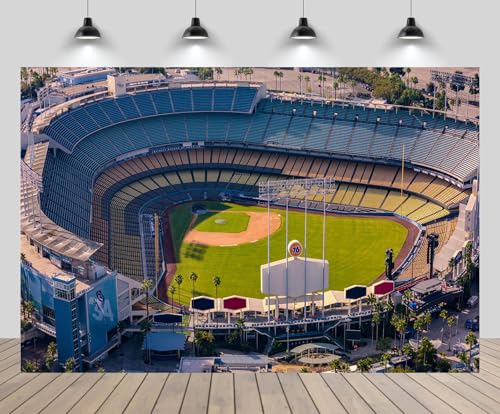 Fondo fotográfico estadio de béisbol 9x6ft miniatura 1