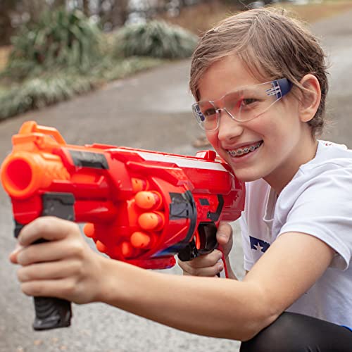 Bison Life Kids Protective Safety Glasses | Impact And Ballistic Resistant Lens, Clear Polycarbonate Lens Color Temple, Child Youth Size (Box Of 12 Colors - Variety Pack) #TOP5