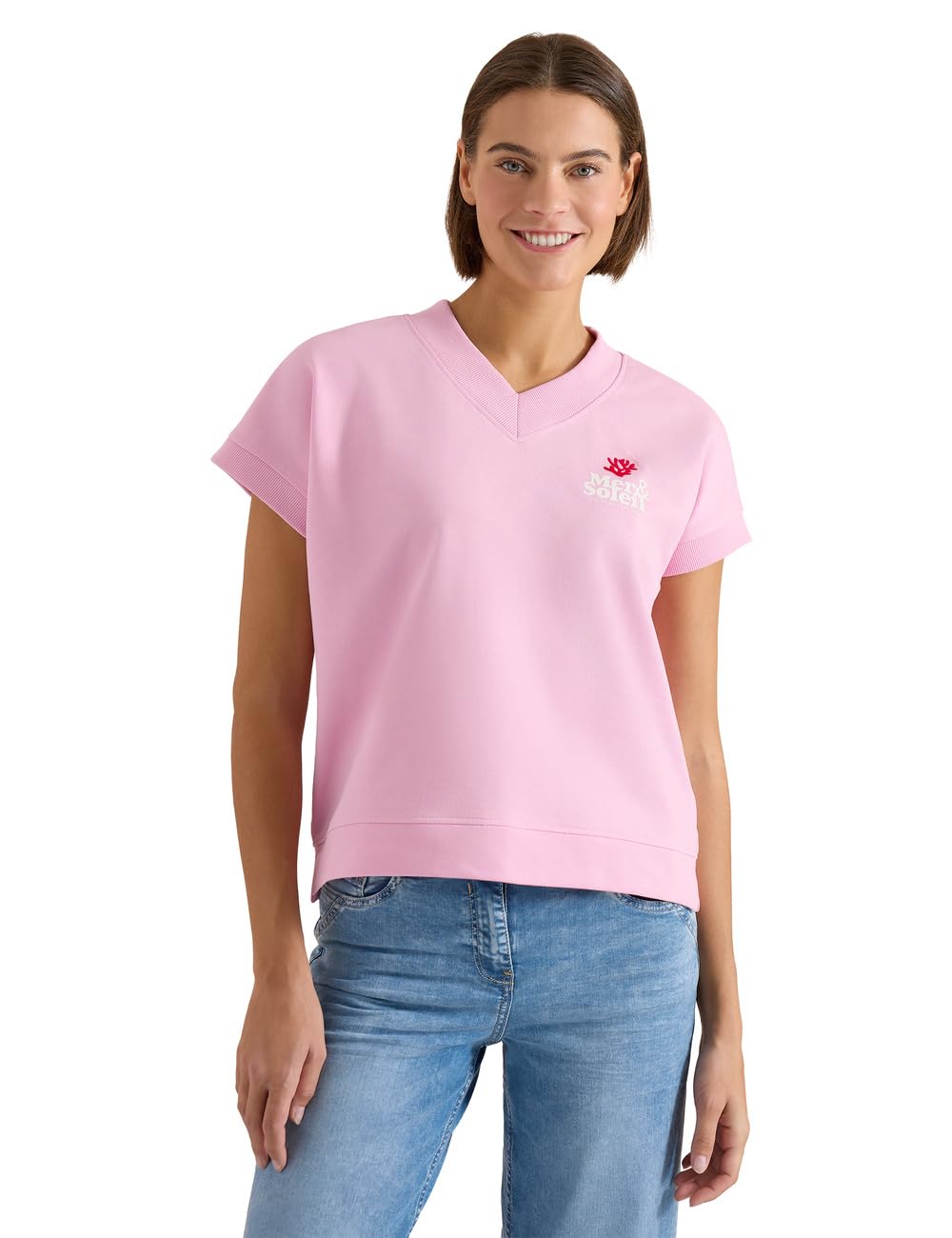 Cecil Kurzarm Sweatshirt mit Backprint