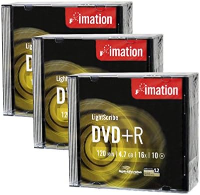 Imation 16x DVD+R LightScribe Printable Blank Media, 4.7GB/120min - 30 Pack