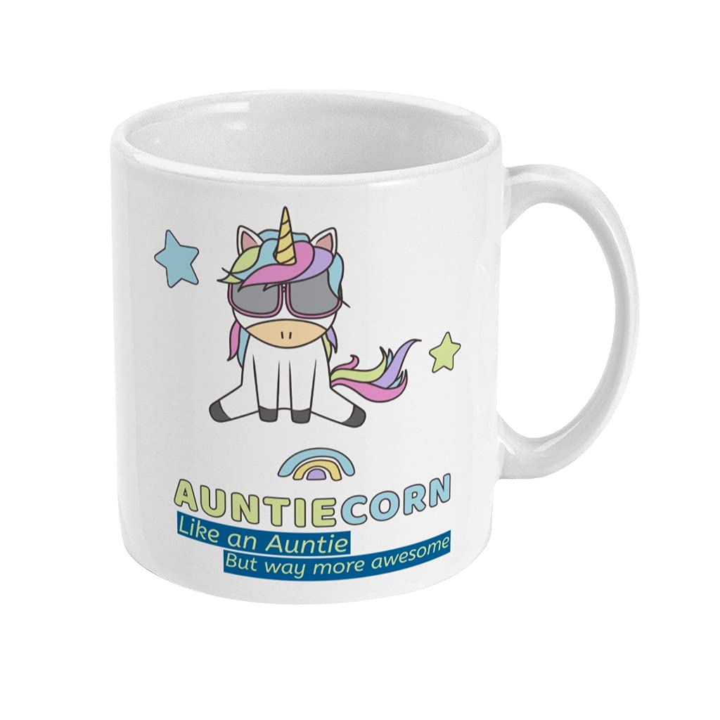 yourdesignAuntiecorn Mug Funny Mug for Auntie - Great Gift for Any Awesome Aunt Unicorn Lover