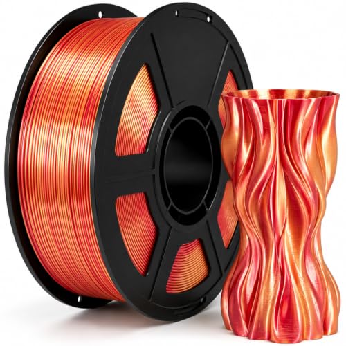 HYNQARO Dual-Color Silk PLA Filament (Red/Gold), 1kg