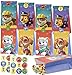 Paw Dog Patrol Partytüten 12 Stück,Paw Dog Patrol Party Süßigkeitentüten,Paw Dog Patrol Geschenktüte mit 18 Aufklebern,Papiertüte,Wiederverwendbare Party Boxen,für Geschenkverpackungen,Giveaways