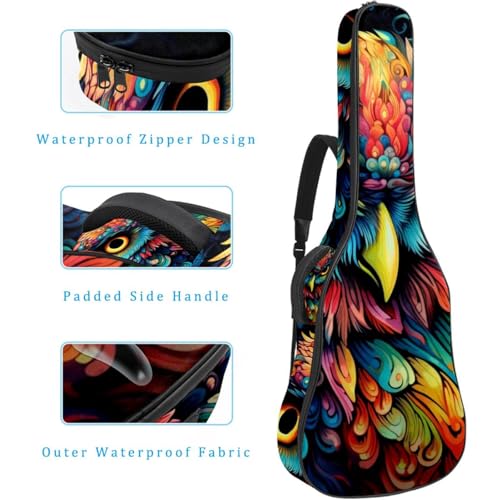 JRHEJTFZ Housse pour guitare acoustique de 1,9 cm d’épaisseur – Imperméable – Durable et élégant – Motif chouette avec fleurs, Multicolore 5., 42.9×16.9×4.7 in, Motif imprimé tendance - Les Beatles, Paul McCartney, John Lennon, RIngo Starr, George Harrison JRHEJTFZ Housse pour guitare acoustique de 1,9 cm d'épaisseur - Imperméable - Durable et élégant - Motif chouette avec fleurs, Multicolore 5., 42.9x16.9x4.7 in, Motif imprimé tendance – Image 5
