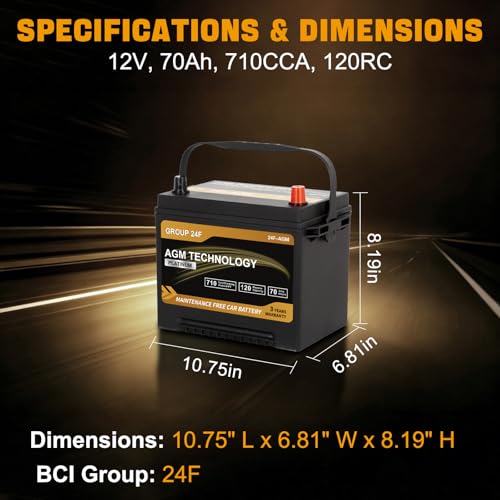 Daakmax Platinum AGM Group 24F Battery