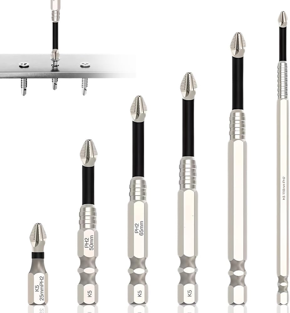 Magnetic Screwdriver Bit Set, Anti Slip Anti-Shock Impact Driver Bit Set for Home DIY Profession