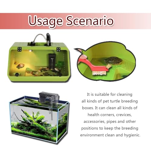 Image of 3 Pcs Turtle Cleaning Brush, Remove Aquatic Mud, Dirt, & Contaminants from Tortoises Shells, Aquarium Brush for Cleaning Turtle, Reptile Food Dish