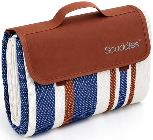 scuddles Extra Large Picnic Blanket – 60' x 80' Waterproof Outdoor Mat with Soft Dual-Layer Comfort, Foldable Travel Rug for Beach, Camping, Lawn, Parks & Family Picnics