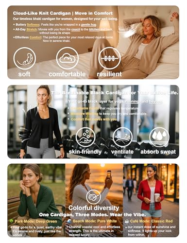 Image of a.Jesdani Shrugs for Women Lightweight 3 /4 Sleeve Open Front Red Cropped Cardigan Sweaters