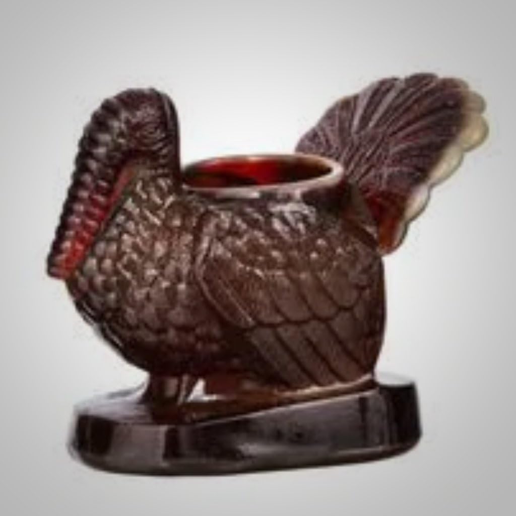 Toothpick Holder - Turkey - American Made - Mosser Glass USA (Root Beer)