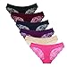 Produktbild SHEKINI Damen Unterhosen von Blumen Spitze Transparent von Bikini-Stil von niedriger Taille Slip Weich Panties Hipster Höschen Nahtlos Basic Stil für Frauen 3er/6er Pack (M, A)