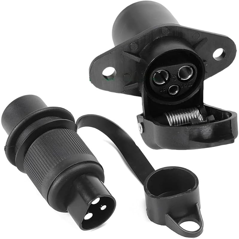CGEAMDY 3 Pin 12V Autó Csatlakozó Vízálló Utánfutó Adapter Univerzális