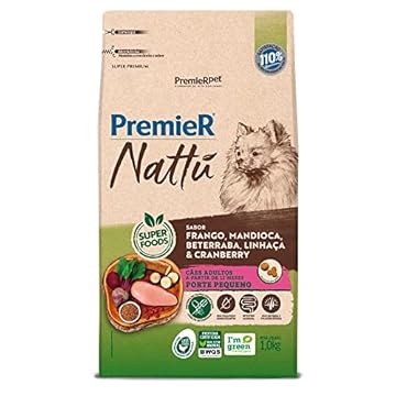 Premier Pet NATTU CAES ADULT RACAS PEQUENAS MANDIOCA 10.1 kg