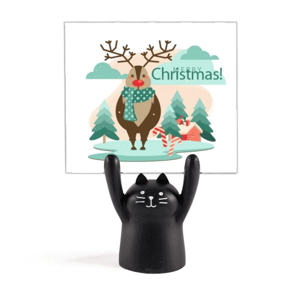 Support de mémo chat noir pour décorer votre table de Noël