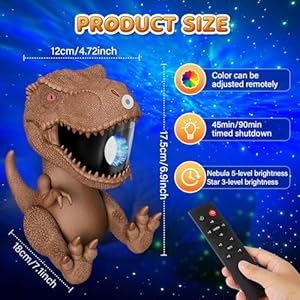Dinosaur Galaxy Projector, Star Projector for Bedroom, LED Night Light for Kids Room with Timer and Remote, Room Decor, Home Decor, Gifts for Adults, Teens, Christmas, Birthday Dinosaur Galaxy Projector Star Projector for Bedroom LED Night Light for Kids Room with Timer and Remote Room Decor Home Decor Gifts for Adults Teens Christmas Birthday