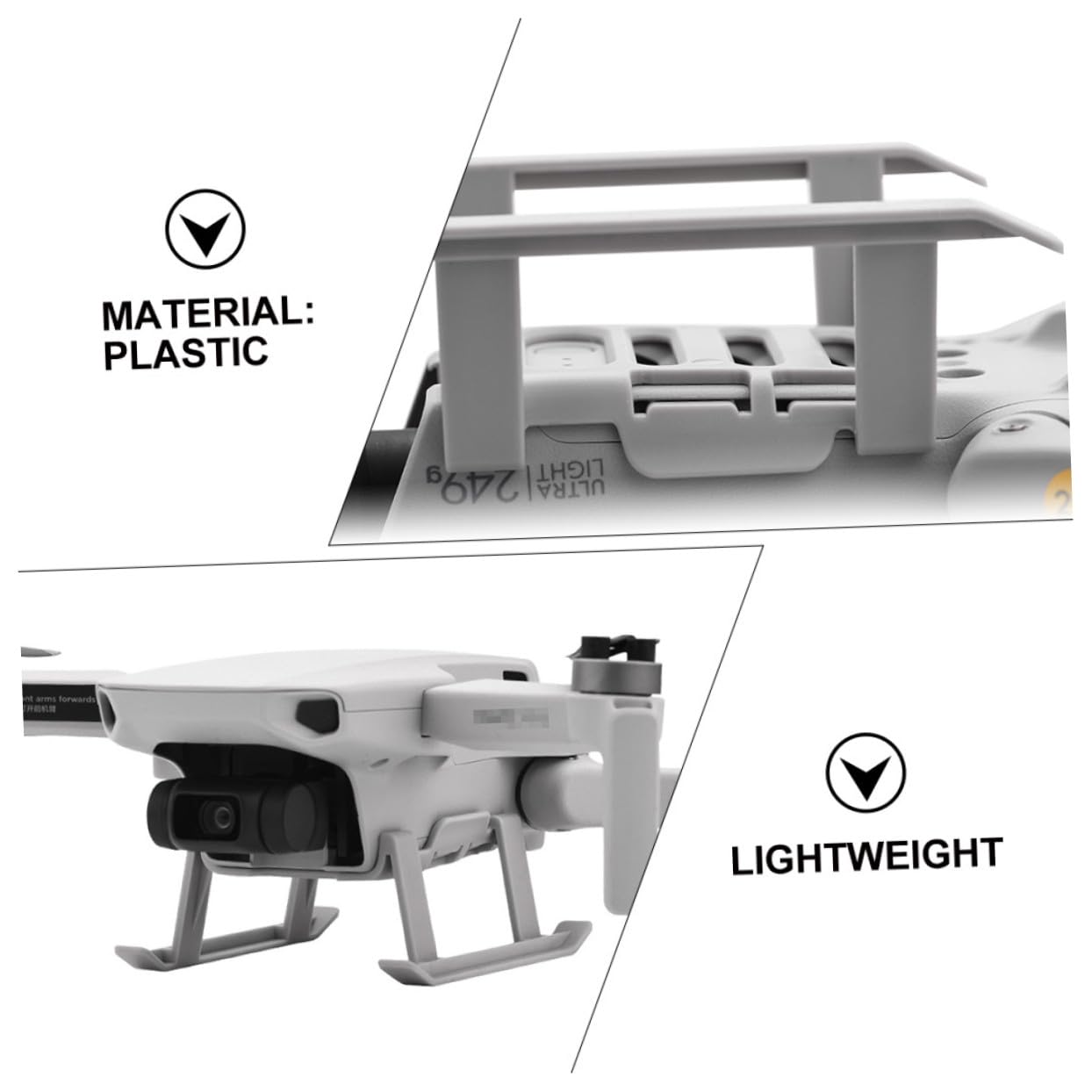 Protector de Hélices Extendido para Dron Mini con Anillos de Protección y Tren de Aterrizaje Ligero Compatible