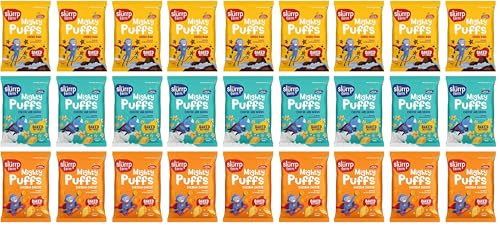 Image of Slurrp Farm Mighty Jowar Puffs | Khatta Meetha, Mild Masala and Cheddar Cheese | Not Fried, No Maida | Healthy Snacks for Kids, School Tiffin and Travel-Friendly | 9 x 20g packs (Pack of 3)
