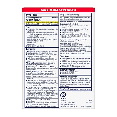 Mucinex Rapid+Clear Pain, Headache & Cough Medicine, 16 Liquid Gels - image 8