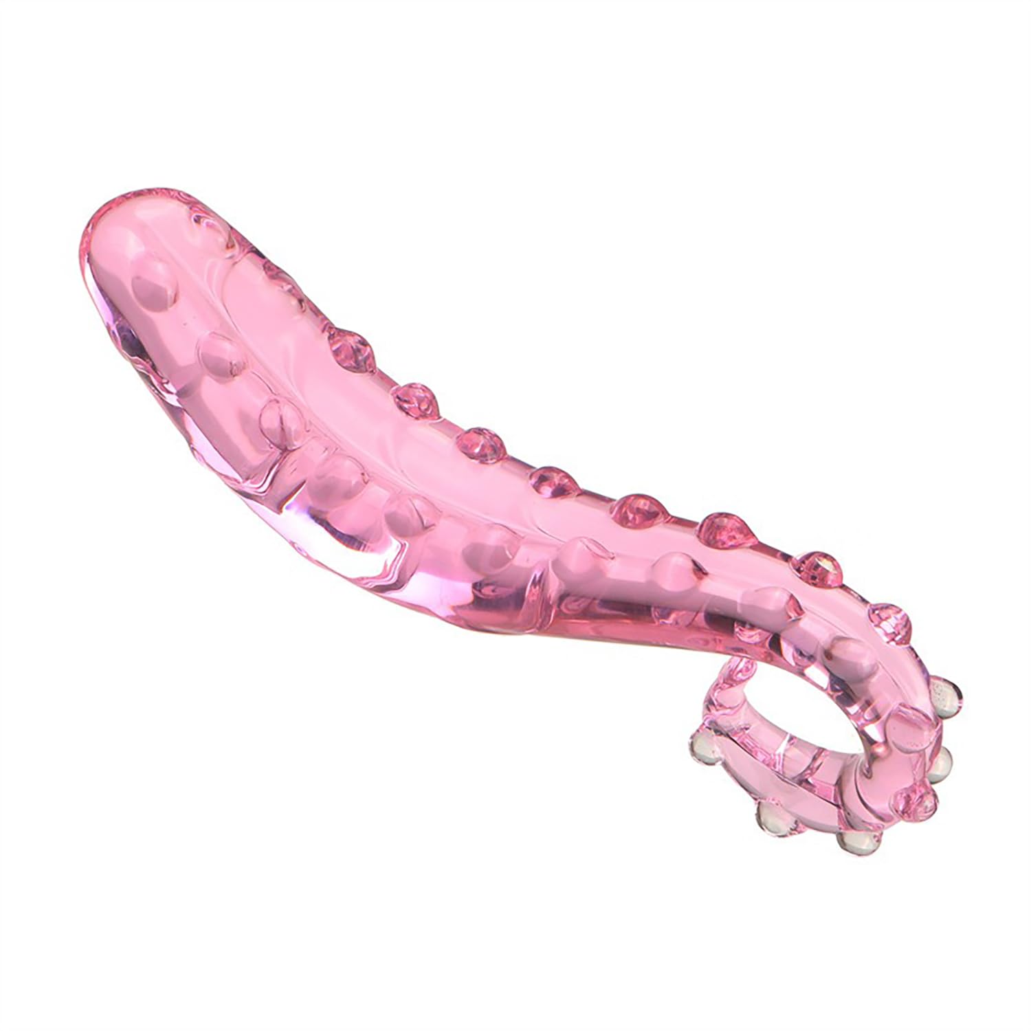 B+c,FUJIEYU Matériel de cristal de verre borosilicon de 17CM long avec le matériel lisse manuel de massage de courbure de bosse