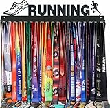 Goutoports Medal Holder Display Hanger Rack Frame for Sport Race Runner - Running Medal Hanger Display - Sturdy Black Steel Metal Over 60 Medals Easy to Install