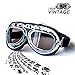 Produktbild Vintage Helmbrille, Steampunk-Sonnenbrille, Piloten-Sonnenbrille, geeignet für Kostüm, Harley Motocross Racer Outdoor Sport und Skifahren (silberfarbener Rahmen, braune Linse)