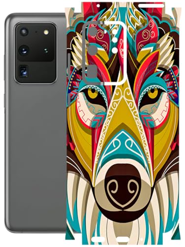 Image of AtOdds - Full Body Back Screen Guard Protector Film - Lamination Wrap Skin Sticker Compatible with Samsung Galaxy S20 Ultra | Scratchproof Matte Finish (Mighty Wolf)