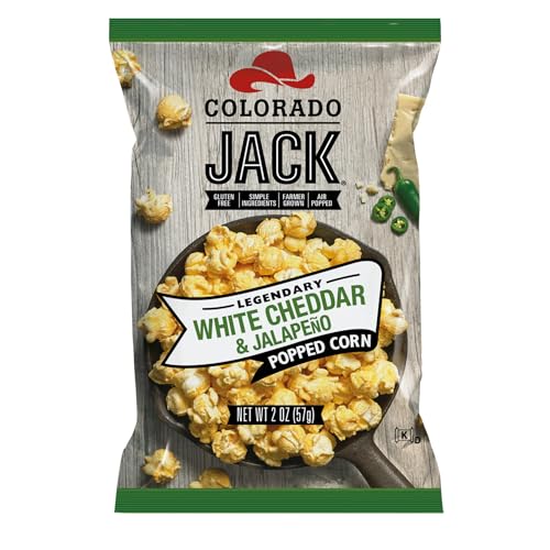 Colorado Jack Popcorn White Cheddar & Jalapeno, Shareable Bags, Gluten