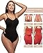 SHAPERX Women's Seamless Shapewear Bodysuit Tummy Control Body Shaper Waist Defining Body Suit,SZ5213-Black-XXS/XS