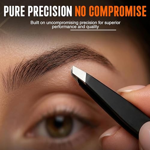 Image of Beaute Secrets 6PCS Professional Eyebrow Tweezers Set for Women and Men, Premium Stainless Steel Tweezer Kit, Best Tweezers Precision for Ingrown Hair, Facial Hair, Eyebrows Plucking