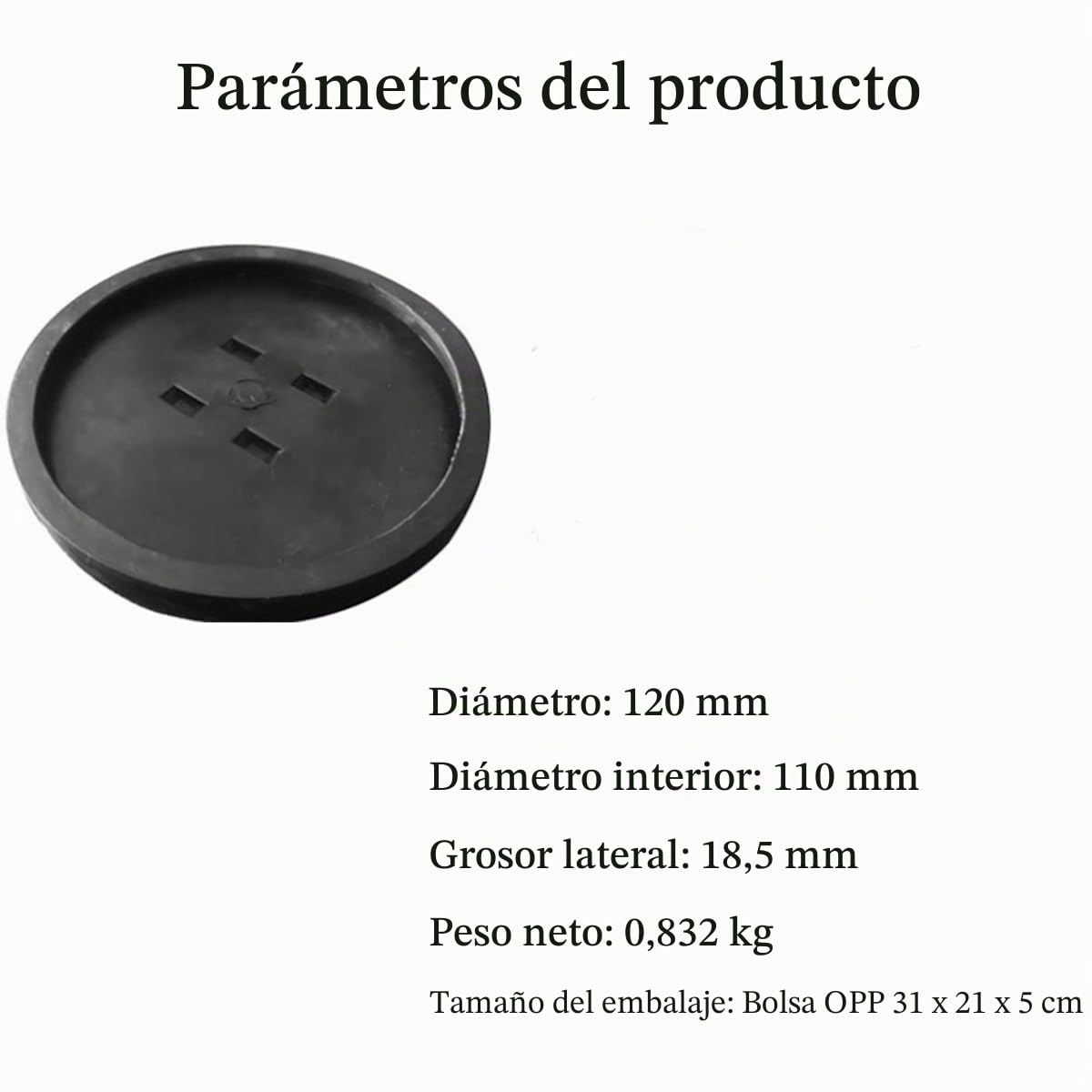 4 piezas de almohadillas de elevación para automóvil, almohadillas de goma para elevador de auto, Dioche 4 piezas de almohadillas de goma redondas para brazo de auto para elevador de auto, accesorios