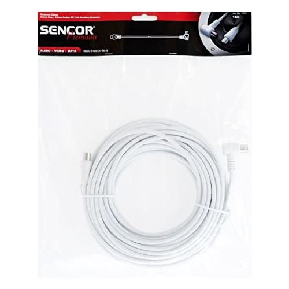 SENCOR SAV ANT.Coax.CAB.M-F 169-150 W Coaxial Cable for Antenna Male to Female 90° Length 15 m