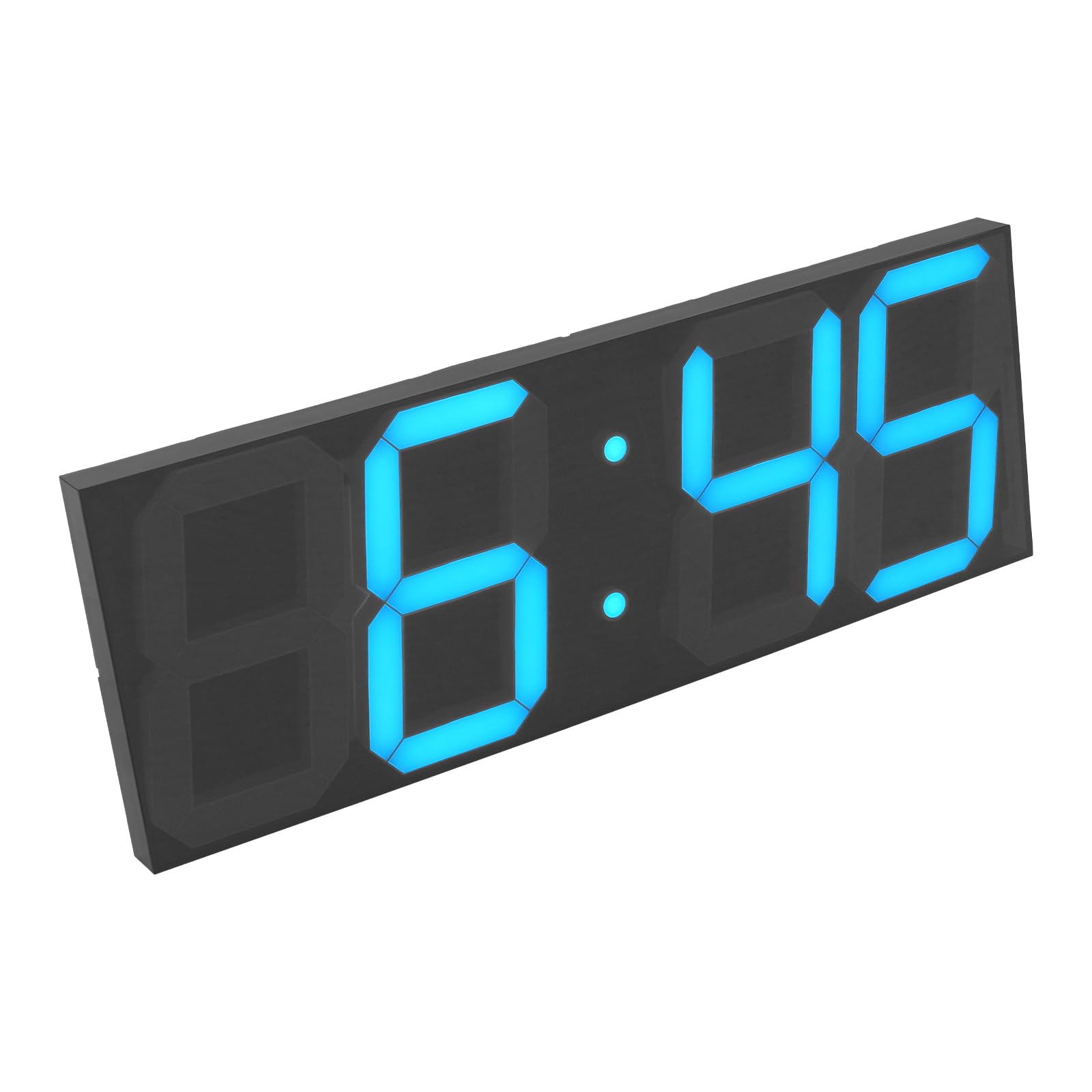 Orologio da parete a LED digitale con telecomando, 142 perline LED, Bluetooth, 12/24 ore, grande display, timer, conto alla rovescia, soggiorno, ufficio, camera da letto, 45 x 16 x 2,5 cm