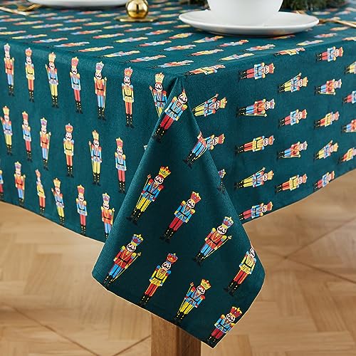 Catherine Lansfield Dining Christmas Nutcracker Cotton Table Cloth 137x229 cm Green, 90.2 x 53.9 inch (Rectangular) - Image 2