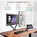 WALI Dual Monitor Stand for 13-32 inch Computer Screens, Dual Monitor Arms for 2 Monitors Holds up to 22 lbs, Height Adjustable Gas Spring Dual Monitors Mount, VESA 75x75/100x100mm (GSMP002N), Black