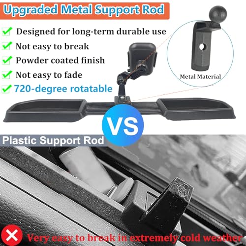 Upgraded 720-degree Rotatable Phone Mount for 2024 2025 2026 Jeep Wrangler JL JLU Gladiator JT (NOT for Wrangler 4XE) Phone Holder Dash Mount System Kit Accessories with Dashboard Tray Storage Box by Wocch - Image 3