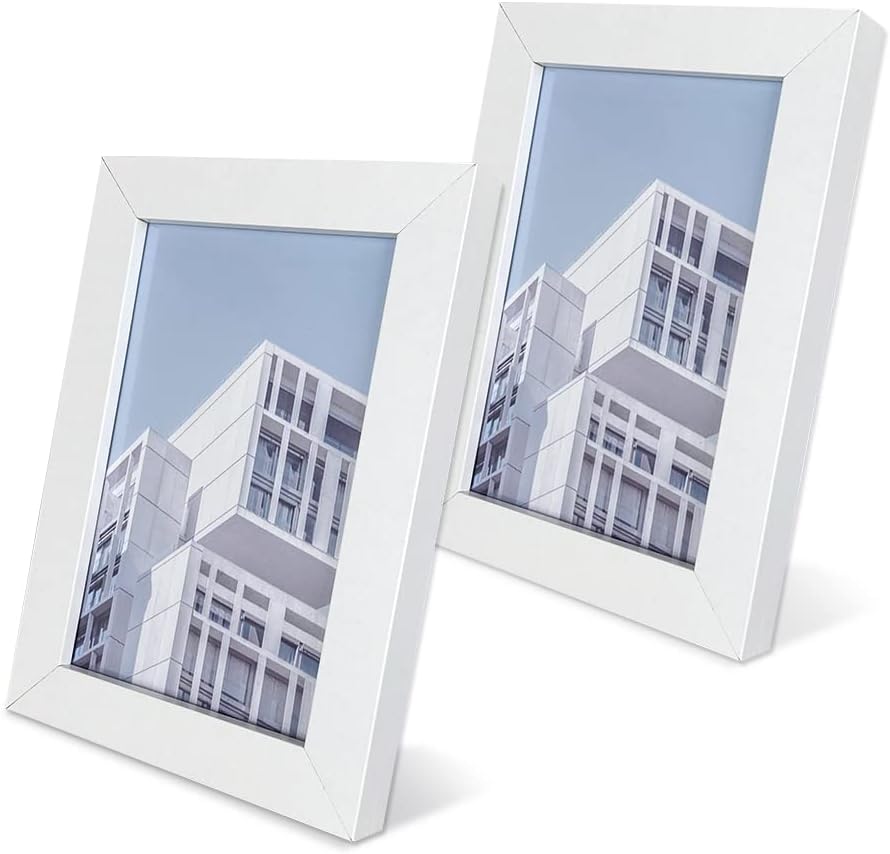 4×6 Inch Picture Frame Photo Display, For Loved One, Friends, Colleges- Meaningful Collection To Treasure Precious Memories (White)-2 Pack