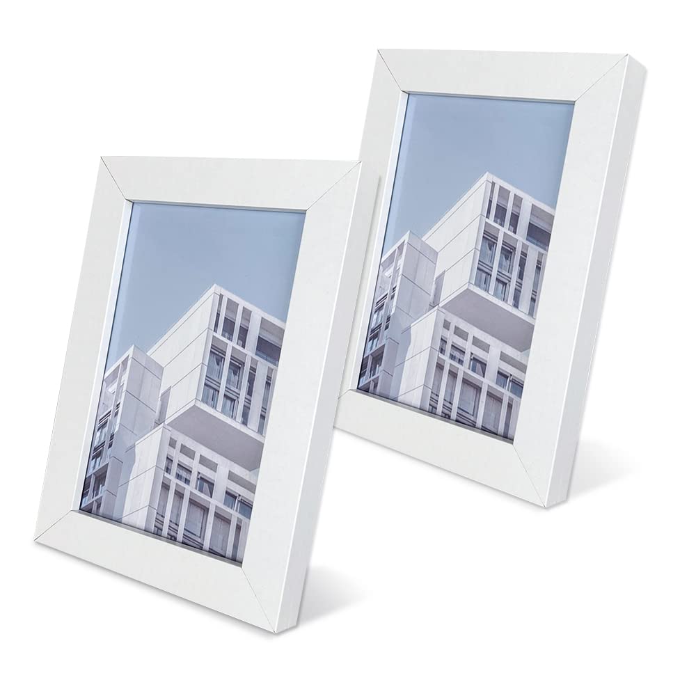 4×6 Inch Picture Frame Photo Display, For Loved One, Friends, Colleges- Meaningful Collection To Treasure Precious Memories (White)-2 Pack