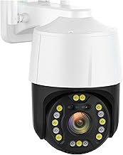 Câmeras de segurança sem fio Câmera IP 8MP 4K WiFi Outdoor 5X Zoom opcional 5MP Wireless PTZ Cam FTP Mini Vigilância Proteção de Segurança Detecção Humana para segurança doméstica/externa (Size : 3.6