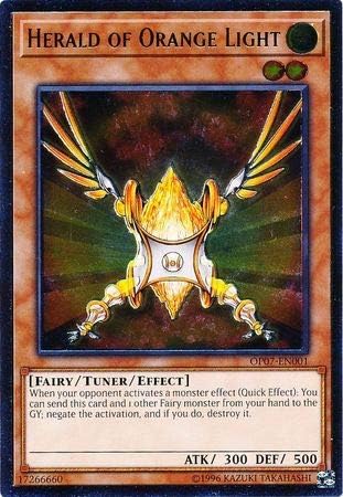 Yu-Gi-Oh! - Herald of Orange Light - OP07-EN001 - Ultimate Rare - Unlimited Edition - OTS Tournament Pack 7