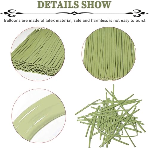 Image of Avocado Green Long Balloons Premium 260 Twisting Balloons Animals Magic for Birthday Kids Wedding Party Supply 100pcs