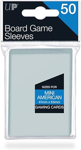 Ultra Pro - Mini fundas americanas para juegos de mesa (50 unidades) para tarjetas de 1.614 in x 2.480 in - Fundas para cartas para juegos de mesa y