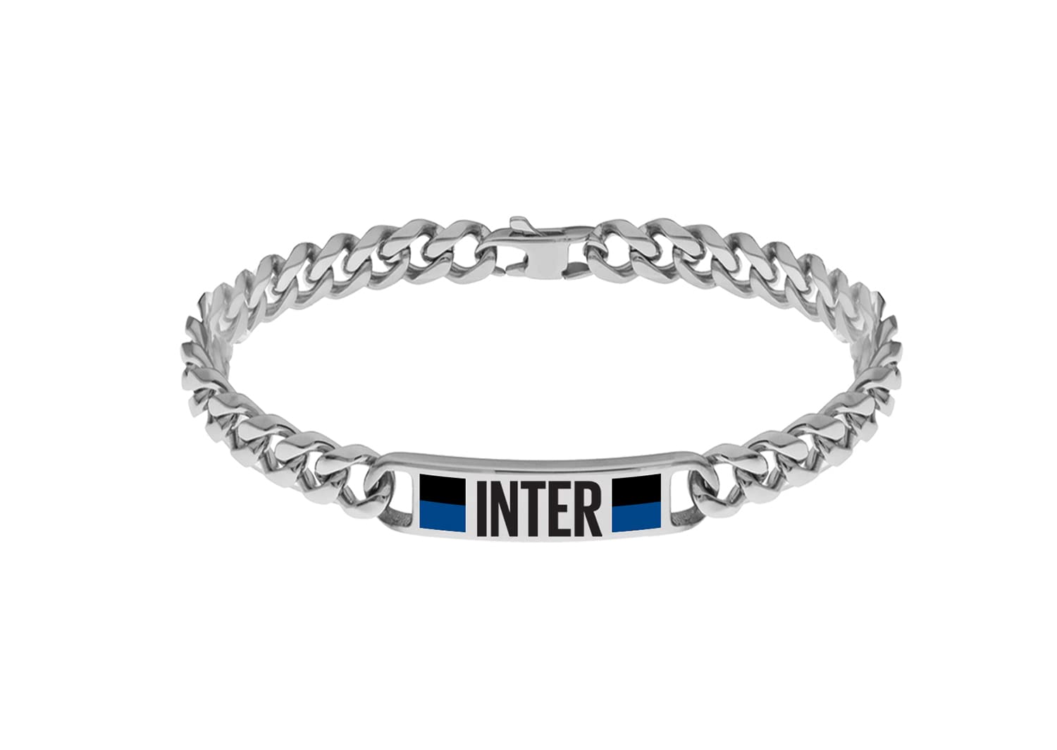 Inter B-​IB008UAS Bracciale, Nero Blu Acciaio, Taglia Unica