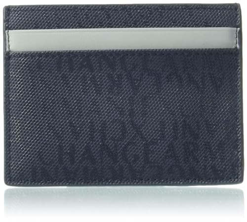 Armani Exchange Men's Logo Card Case Navy/Mirage Grey, One Size, Small