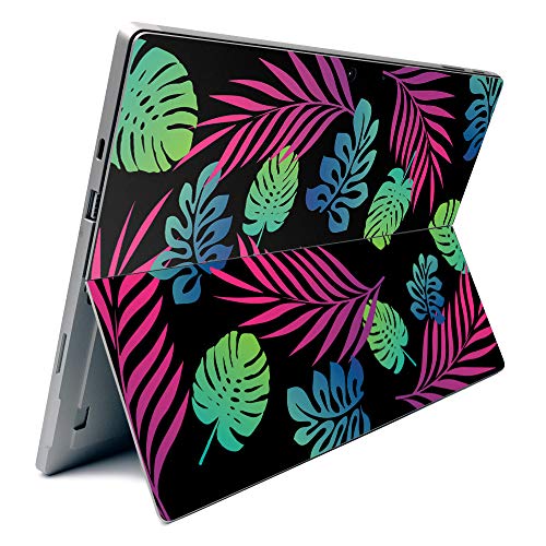 Image of MightySkins Carbon Fiber Skin for Microsoft Surface Pro 7 - Neon Tropics | Textured Carbon Fiber Finish | Easy to Apply, Remove, and Change Styles | Made in The USA
