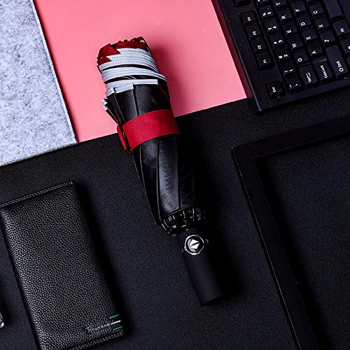 Preisvergleich Produktbild Regenschirm verteidigung Regenschirm Hut Automatische Sonnenschirm Regenschirm Männer und automatische Sonnen- und RegenDualUseDreifach-Sonnencreme und Sonnenschirm-Ten Bone automatische Reverse